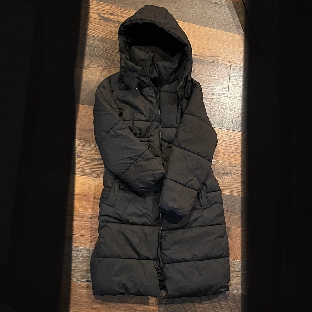 H&M Mama maternity Long Black Puffer Coat